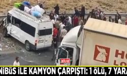Van'da minibüs ile kamyon çarpıştı: 1 ölü, 7 yaralı
