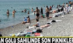 Van Gölü sahilinde son piknikler…