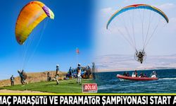 Yamaç paraşütü ve paramatör şampiyonası start aldı