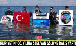 Cumhuriyetin 100. yılına özel Van Gölü’ne dalış yaptılar