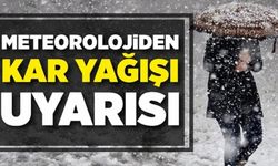 Meteorolojiden kar yağışı uyarısı