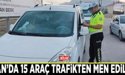 Van'da 15 araç trafikten men edildi