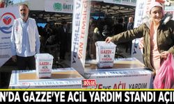 Van'da Gazze'ye acil yardım standı açıldı