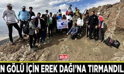 Van Gölü için Erek Dağı’na tırmandılar