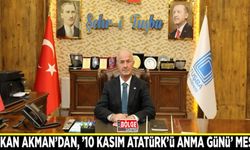 Başkan Akman’dan, '10 Kasım Atatürk’ü Anma Günü’ Mesajı
