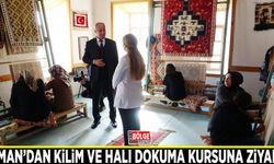 Başkan Akman’dan kilim ve halı dokuma kursuna ziyaret