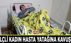 Felçli kadın hasta yatağına kavuştu