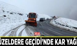 Güzeldere Geçidi’nde kar yağışı