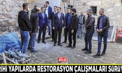 Tarihi yapılarda restorasyon çalışmaları sürüyor