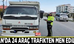 Van'da 24 araç trafikten men edildi