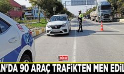 Van'da 90 araç trafikten men edildi