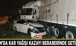 Van'da kar yağışı kazayı beraberinde getirdi