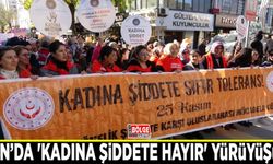 Van’da 'Kadına Şiddete Hayır' yürüyüşü...