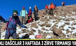 Vanlı dağcılar 3 haftada 3 zirve tırmanışı yaptı