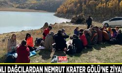Vanlı dağcılardan Nemrut Krater Gölü’ne ziyaret