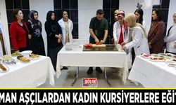 Uzman aşçılardan kadın kursiyerlere eğitim