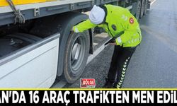 Van'da 16 araç trafikten men edildi
