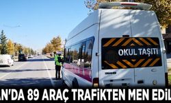 Van'da 89 araç trafikten men edildi