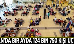 Van'da bir ayda 124 bin 750 kişi uçtu