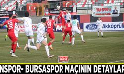 Vanspor- Bursaspor maçının detayları…