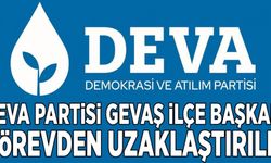 Deva Partisi Gevaş İlçe Başkanı görevden uzaklaştırıldı