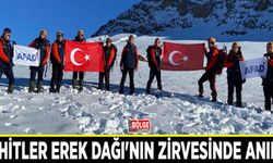 Şehitler Erek Dağı'nın zirvesinde anıldı