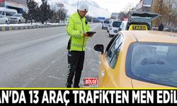 Van'da 13 araç trafikten men edildi