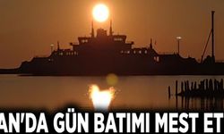 Van'da gün batımı mest etti