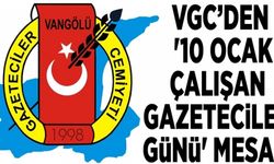 VGC’den '10 Ocak Çalışan Gazeteciler Günü' Mesajı