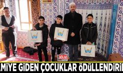 Camiye giden çocuklar ödüllendirildi