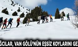 Dağcılar, Van Gölü’nün eşsiz koylarını gezdi
