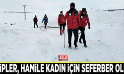Ekipler, hamile kadın için seferber oldu
