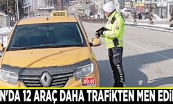 Van'da 12 araç daha trafikten men edildi