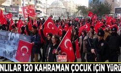 Vanlılar 120 kahraman çocuk için yürüdü