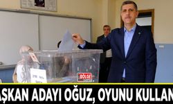 Başkan Adayı Oğuz, oyunu kullandı