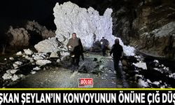 Başkan Şeylan’ın konvoyunun önüne çığ düştü