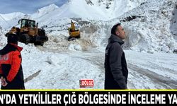 Van'da yetkililer çığ bölgesinde inceleme yaptı