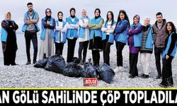 Van Gölü sahilinde çöp topladılar