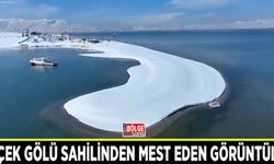 Erçek Gölü sahilinden mest eden görüntüler
