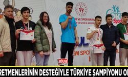 Öğretmenlerinin desteğiyle Türkiye şampiyonu oldu