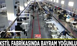 Tekstil fabrikasında bayram yoğunluğu