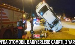Van'da otomobil bariyerlere çarptı, 3 yaralı
