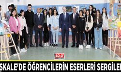 Başkale'de öğrencilerin eserleri sergilendi
