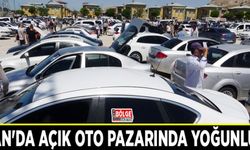 Van'da açık oto pazarında yoğunluk