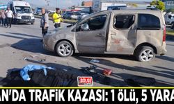 Van'da trafik kazası: 1 ölü, 5 yaralı