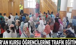 Kur'an kursu öğrencilerine trafik eğitimi…