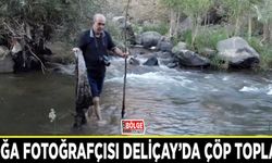 Doğa fotoğrafçısı Deliçay’da çöp topladı