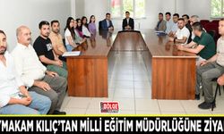 Kaymakam Kılıç’tan Milli Eğitim Müdürlüğüne ziyaret