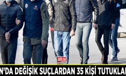Van’da değişik suçlardan 35 kişi tutuklandı