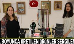 Yıl boyunca üretilen ürünler sergilendi